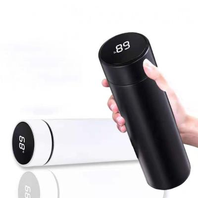 China New Products 17oz Stainless Steel Sustainable Thermos Water Bottle Touch LED Display Smart Heat Sensitive Water Bottle For Gift for sale