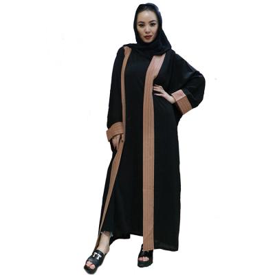 China New Designer Polyester Women Abaya Girl's Islamic Clothing Abaya With Butterfly Trims Fashionable Long Abaya Kimino Dress for sale