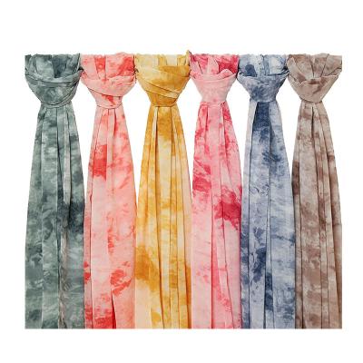 China Fashion 100% Chiffon Chiffon 100% Printed Hijab Women Girls Chiffon Tie Dye Chiffon Tie Dye Premium Silk Hijab Hijab Women Chiffon Tie Dye Chiffon Hijab Women for sale