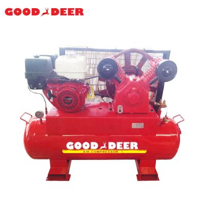 China 13HP Honda gasoline engine piston lubricated protable air compressor with forklift hole 115PSI single stage air compressor for sale