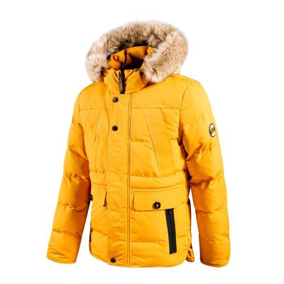 China Waterproof Men's Faux Fur Collar Coat Winter Stripper Workwear Jacket Fox Fur Hooded Winter Warm Coat With Women Down Coat With Fur Parka for sale