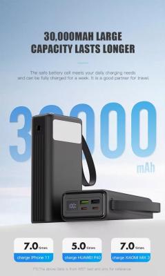 中国 Most Sell Products PD Power Bank IOS Fast Charging Phone Large Capacity 30000mah Power Bank 販売のため