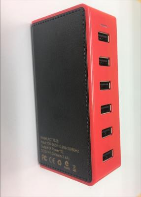 China Snel 100 V - van de de Reislader van 240 V Multiusb de Kringsbescherming met 6 USB-poorten Te koop