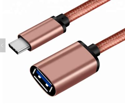 中国 3.0への光沢があるピンク3.1 USBのタイプCケーブル女性USB OTG機能のための30 Cm 販売のため