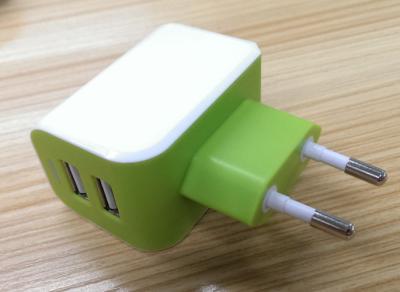 China De Europese van de de Reislader 3.1A van Stop Multiusb Dubbele USB-poort voor IPhone/Melkweg Te koop