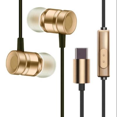 China Type-c stereo de interface earbuds getelegrafeerde oortelefoon van de oortelefoonhoofdtelefoon USB-c voor Huawei Te koop