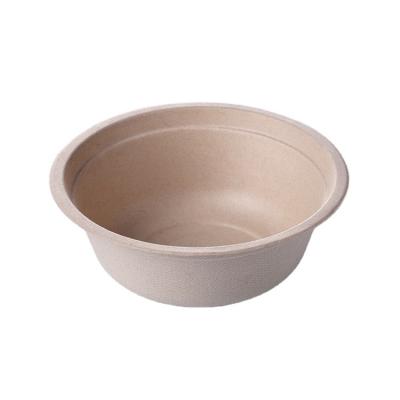 China 12 oz Minimalist Wholesale Disposable Wheat Straw Fiber Pulp Compostable Bowl with Customizable Size for sale