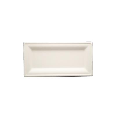 China Direct Selling Minimalist Biodegradable Disposable Bagasse Factory Rectangular Cake Tray for sale