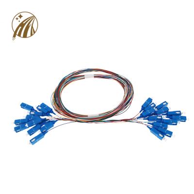 China New Arrival 12 Fiber SC Pigtail ATM Single Mode 3m 12 Fiber SC UPC OS2 Fiber Pigtail for sale