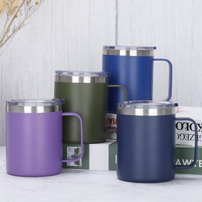 China Durable High Quality Colorful Double Wall Stainless Steel Coffee Mug Mug Sealed Insulated Tumbler Coffee Mug With Handle for sale