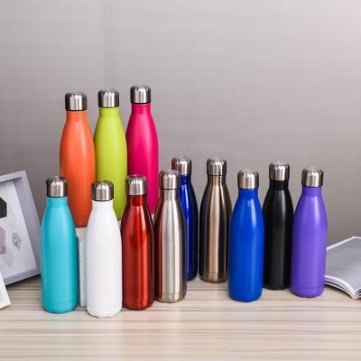 China PORTABLE Eco-Friendly Vacuum Sports Double Wall Copper Stainless Steel Thermos Cola Shape Drink Insulated Water Bottles With Custom Logo for sale