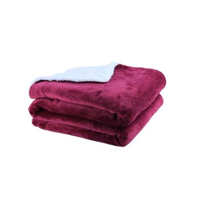 China Zhejiang Anti-Static Factory Fleece Sherpa Lining Extra Thick Coral Pet Blanket for sale