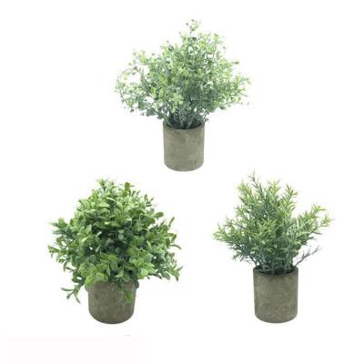 China Minimalist OEM /ODM Gift Hydroponics Plants Faux Greenery Tabletop Decorative Artificial Bonsai With Glass Pots For Home Decor for sale