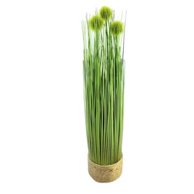 China Minimalist Artificial Green Onion Grass Block Ball Top Grass For Indoor And Outdoor Dection for sale