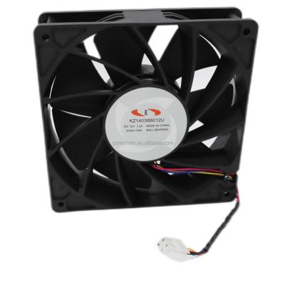 China High Quality Industrial Cooling Fan 12V 7.2A 14cm KZ14038B012U 4 Pin Cooling Fan 7300RPM DC Cooler Accessory for sale