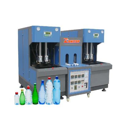 China Semi Automatic Bottle 2 Cavities PET Hot Filling Plastic Processed Bottle Making Machine With Mold for sale