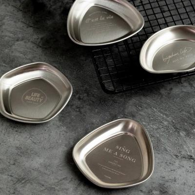 China Stocked 18/10 Stainless Steel Aromatherapy Small Pad Dish Promotional Gift Custom for sale