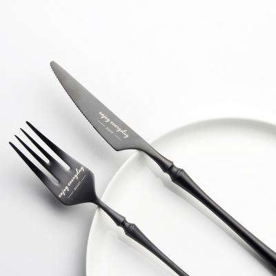 China Ward 304 Stainless Stylish Spoon Fork Knife Restaurant Stocked Home Cutlery Set Tableware Round Handle Flatware Custom Logo for sale