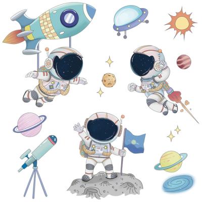 China WALL STICKER Wall Stickers Cartoon Astronaut Decoration Stickers Self Adhesive Waterproof Children's Bedroom PVC Decorative Decals for sale