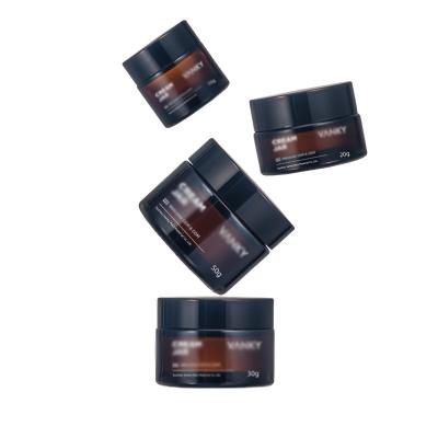 China Hot Sale Face Cream Packaging Amber Glass Jar Anti-light 10g 20g 30g 50g Cosmetic Jars With Logo for sale