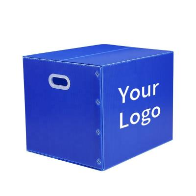 China Standard Performance Sturdy Reusable Reusable Custom Sample Folding PP Recyclable Customized Sticker Magic Plastic Turnover Box for sale