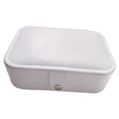 China 2023 Custom Biodegradable Luxury Size Shape Logo Portable Storage Box PU Gift Packaging Jewelry Boxes With Clamshell for sale