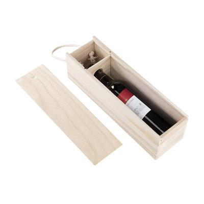 China Custom Sample Recyclable All Size Red Wine Champagne Bottle Logo Wood Natural Color Wooden Boxes Gift Packaging Box With Custom Printing for sale