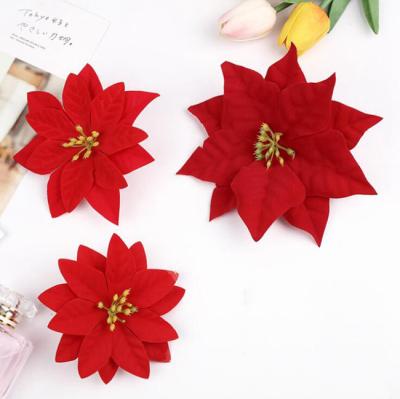 China Eco-friendly wholesale cheap artificial poinsettia flower for sale