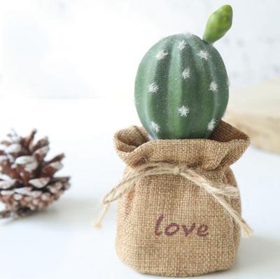 China Eco-friendly Artificial Cactus With Love Pot For Home Decoration Indoor Plant Supports Lucky Cactus Plants Artificial for sale