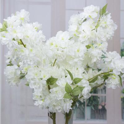 China Wholesale Eco-Friendly Cherry Blossom Artificial Flower Branch High Quality for Wedding and Home Decor for sale