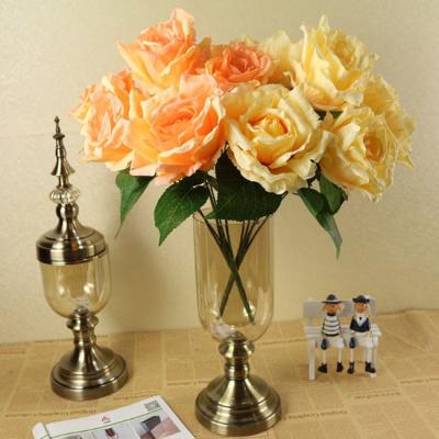 China Factory Wholesale Eco-friendly Wedding Decoration Set Core Artificial Peony Silk Flowers Bouquet for sale