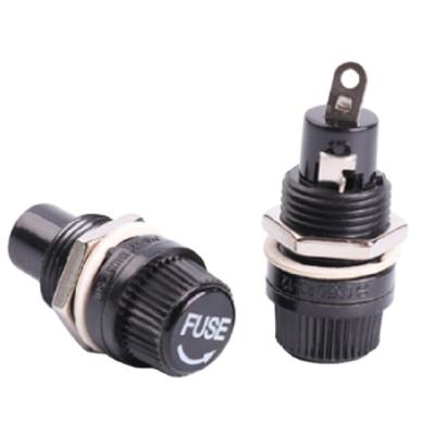 China R3-12 phenolic screw fuse 5.0*20mm 10A 250V AC mounted through nut fuse holder sicherung halter fuse holder for sale