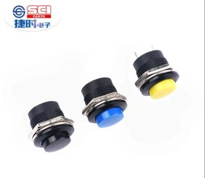 China Electronic Instruments And Equipment Made In Taiwan R13-507 SCI PUSH SWITCH 3A 6A 2p SPST AC RATING Black Red Green Button Available for sale