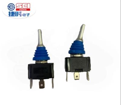 China 2P SPST 3P SPDT R13 Series Blue Color Inverter SPST DPDT SPDT Transparencies Lever Switch Blue Color for sale