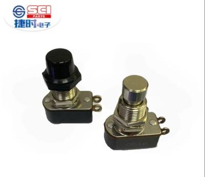 China Original car manufacturer R13-41A metal bushing push switch 6A 10A SCI 2P SPST ON SQUARE terminal push switch for sale