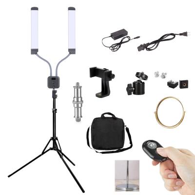 China 40W 3000-6000K color changing led ring fill light with two flexible arm for makeup/photography/photos/studio/video/phone/camera CY176 for sale