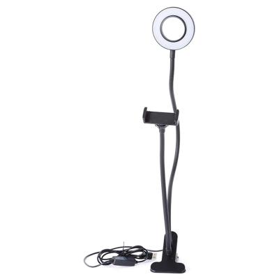 China Reading Lighting Popular Mobile Phone Working Holder With Selfie Ring Light LED Camera Light With Lazy Bracket For Live Stream for sale