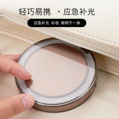 China Rechargeable Magnification 3X LED Travel Mirror Makeup Vanity Mirror Portable Pocket Mirror Makeup Vanity Mirror with 11 LED Bulbs for sale