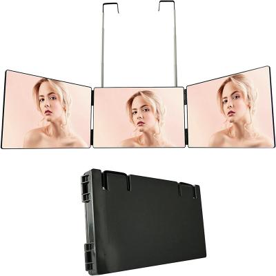 China Custom Triple Mirror, 3 Way Mirror Used For Self Haircut, Durable Lightweight Portable Adjustable Mirror With Telescopic Bracket for sale