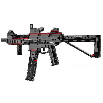 China Building Blocks Assembled Gun Bricks UMP45 Assembly Building Blocks Launch WW2 Weapon Game Model Gun Series Building Military Bricks Kit Moc Toy For Boy for sale