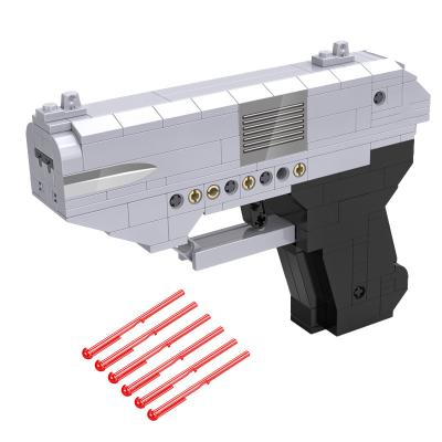 China 250PCS DIY Military Weapons Double Barrel Pistol Building Block Pistol Brick C81010 Educational Toy Assembly Building Block Pistol Children Toy for sale