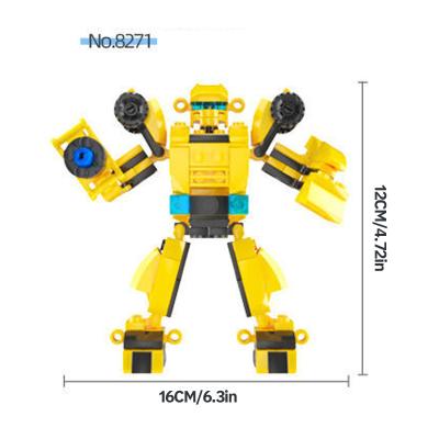 China Car Robot Toy Plastic Model Car Assembly Jigsaw Building Block Kit Diy Birthday Gift For Eco-friendly Material Transformation Boys for sale