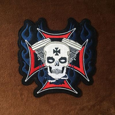 China Main Viable Skull Motorcycle Club Biker Fixes for Leather Vests for sale