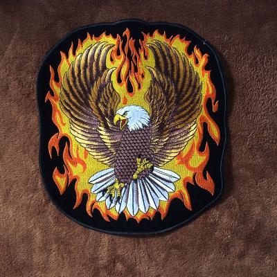 China The Great Viable Hot Selling Fire Eagle Embroidery Motorcycle Biker Waist Patches for sale