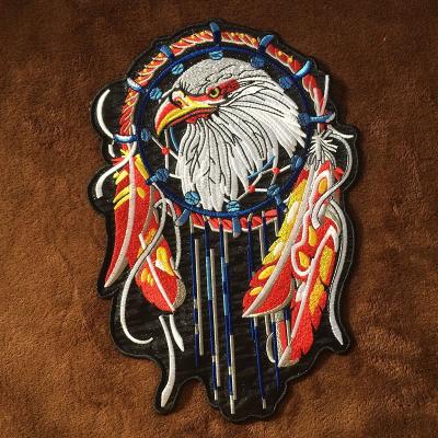 China Eagle Machine Embroidered Motorcycle Biker Viable Cool Big Size Fixes for sale