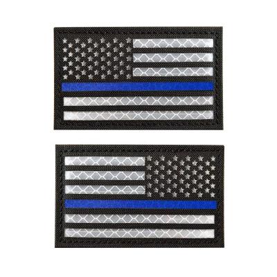 China Hook& Wholesale Reflective Loop United States Of America Flag Patch Hook And Loop USA Flag Patch for sale