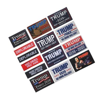 China Hook& Wholesale Loop Embroidery USA Morale Patches Trump Make America Again 2020 Keep America Great Hook Fastener Badges for sale