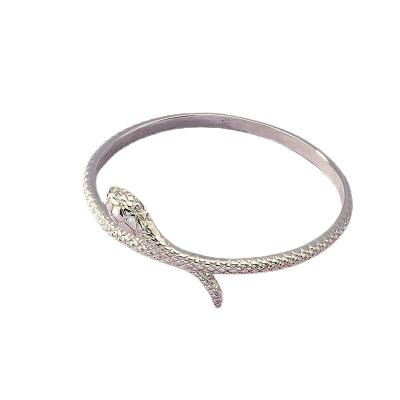 China Custom Made High Quality Vintage Ladies Snake Shaped Bracelets Sliver Plated Unisex Bracelets for sale