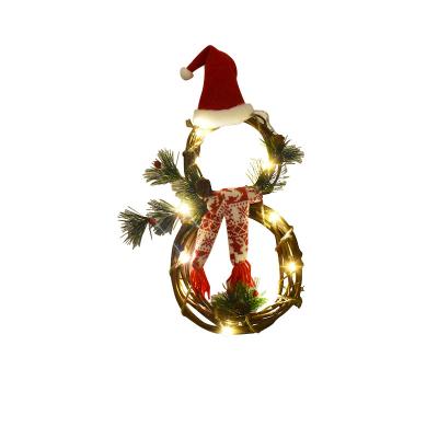 China American HY Christmas New Christmas Day Decorations Christmas Day Decorations Cane Ring Hanging Garland Christmas LED Garland for sale