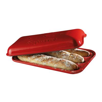 China Sustainable Porcelain Bakeware Baking Pan Ceramic Pan Non-Stick French Bread Mold France Baking Baker for sale